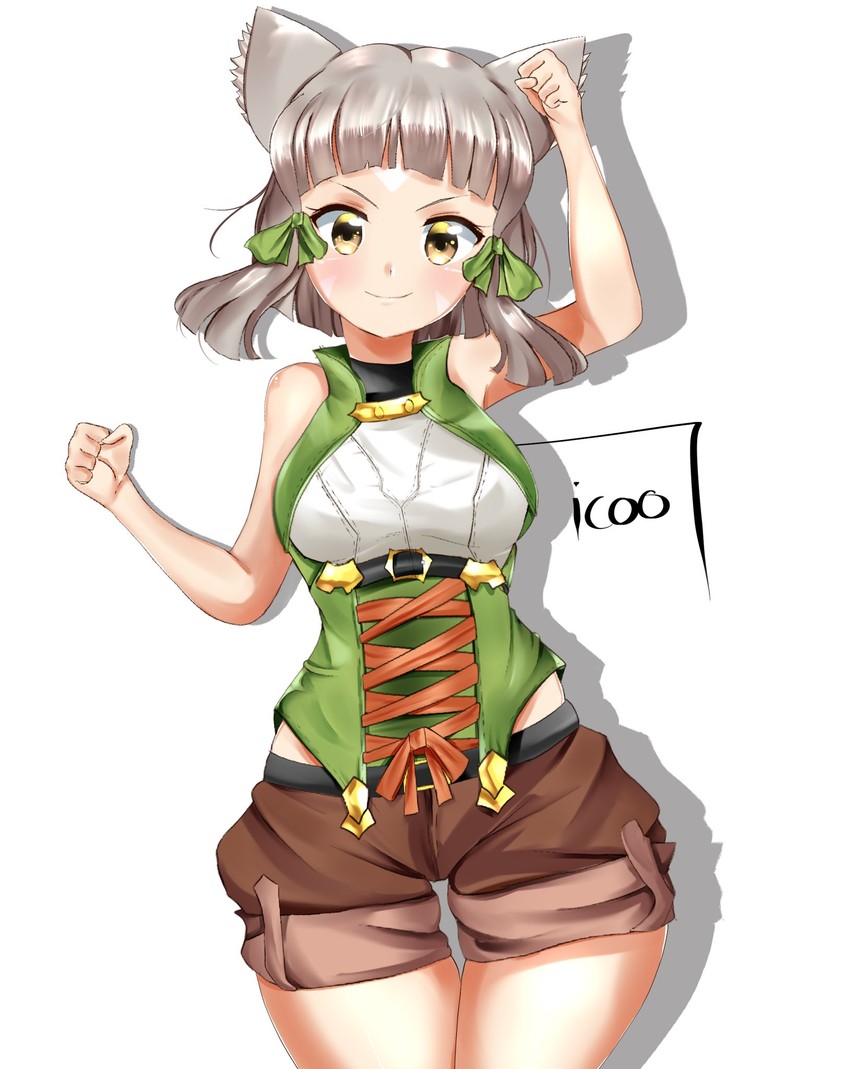 nia and high elf archer (xenoblade chronicles and 2 more) drawn by icoo