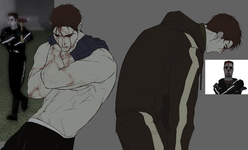 david leatherhoff and the addiction (afraid of monsters) drawn by ju-san