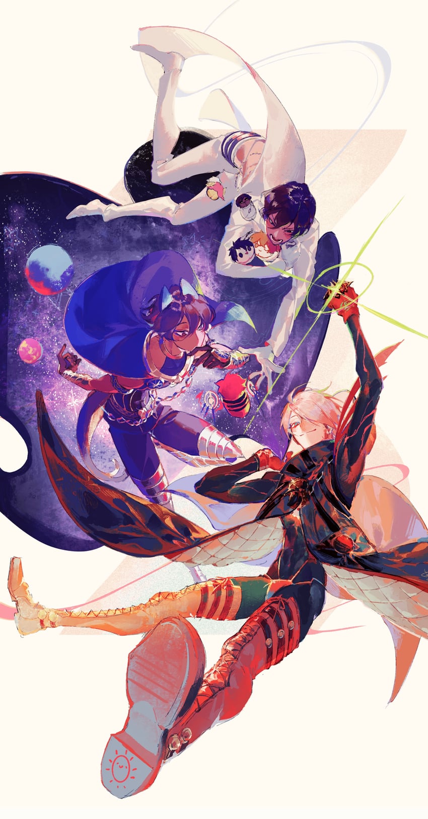 karna, arjuna, and arjuna alter (fate and 1 more) drawn by sailin