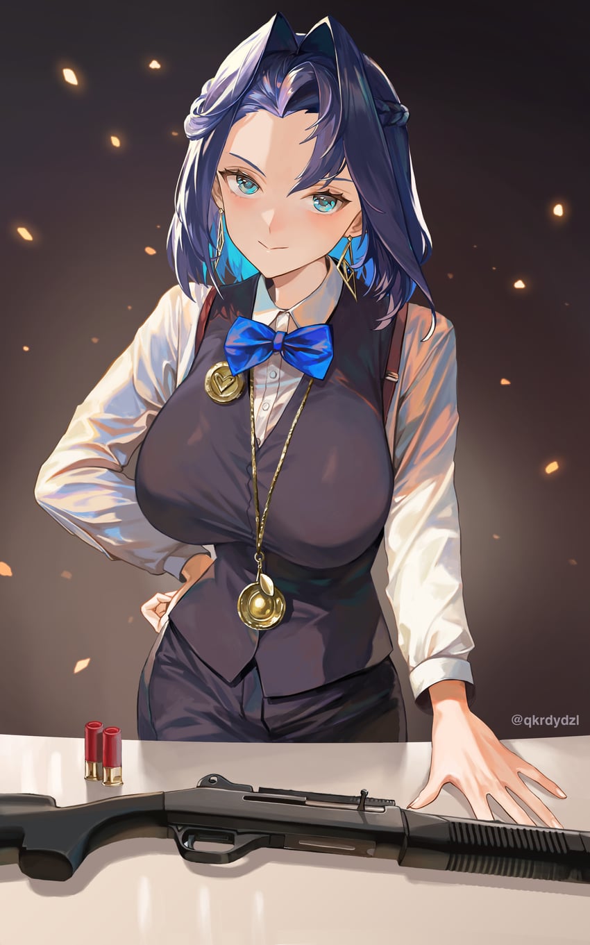 ouro kronii (hololive and 2 more) drawn by santafe99