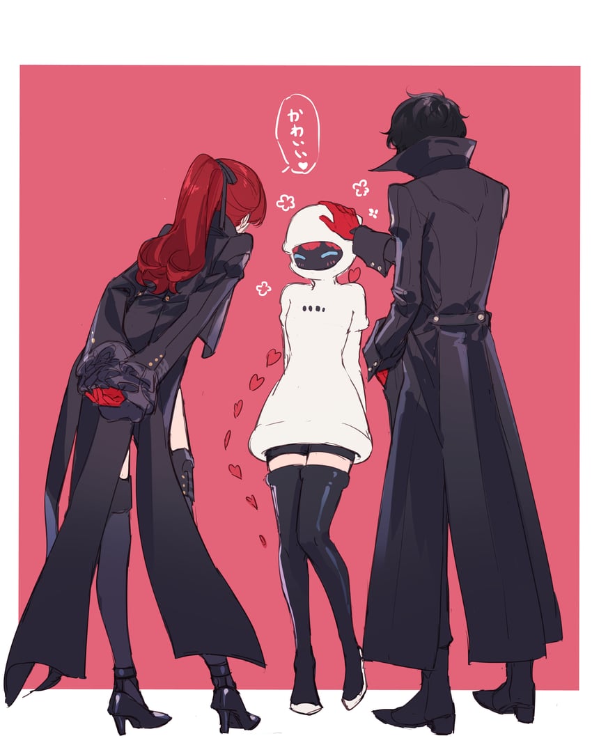 amamiya ren, yoshizawa kasumi, joker, violet, and sophia (persona and 3 more) drawn by tsubsa_syaoin