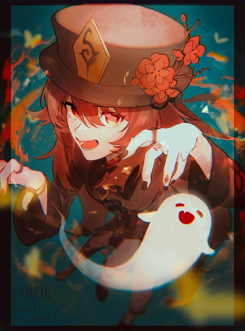 hu tao and boo tao (genshin impact) drawn by takenaka_enj0y