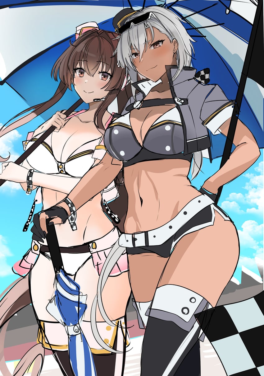 yamato, musashi, and musashi kai ni (kantai collection) drawn by yunamaro