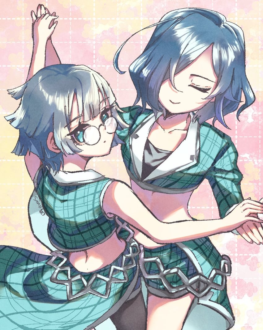 nakaji uto and hifumi suu (kimi no koto ga dai dai dai dai daisuki na 100-nin no kanojo) drawn by sano_ikiro