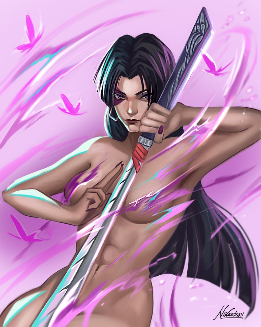 psylocke (marvel and 2 more) drawn by nikola_(nikkotari)