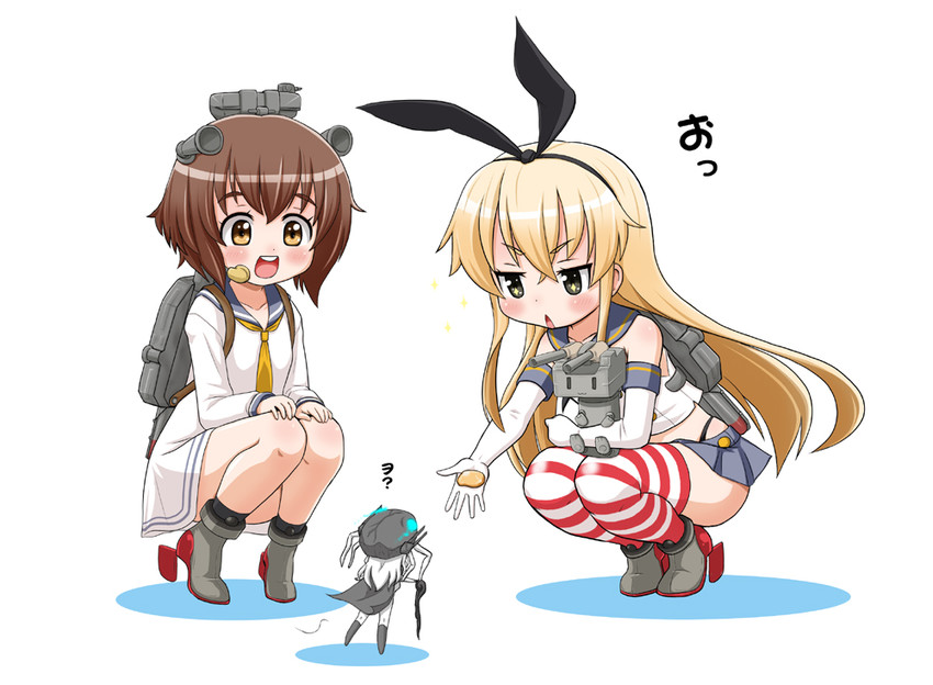 shimakaze, yukikaze, rensouhou-chan, and wo-class aircraft carrier (kantai collection) drawn by masara_(chuujou)