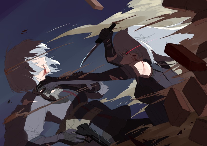 rpk-16 and ak-15 (girls' frontline) drawn by cy9