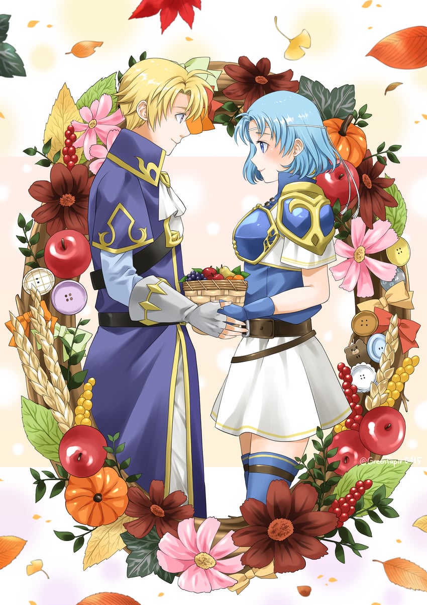 thea and klein (fire emblem and 1 more) drawn by midori_no_baku