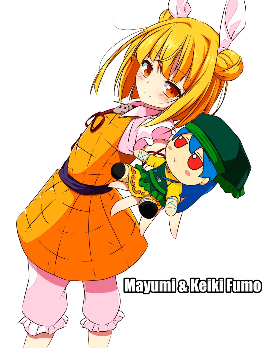 haniyasushin keiki and joutouguu mayumi (touhou) drawn by tsuukinkaisoku_oomiya