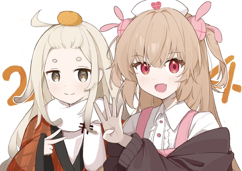 natori sana and saigou r irori (sana channel) drawn by free_donut