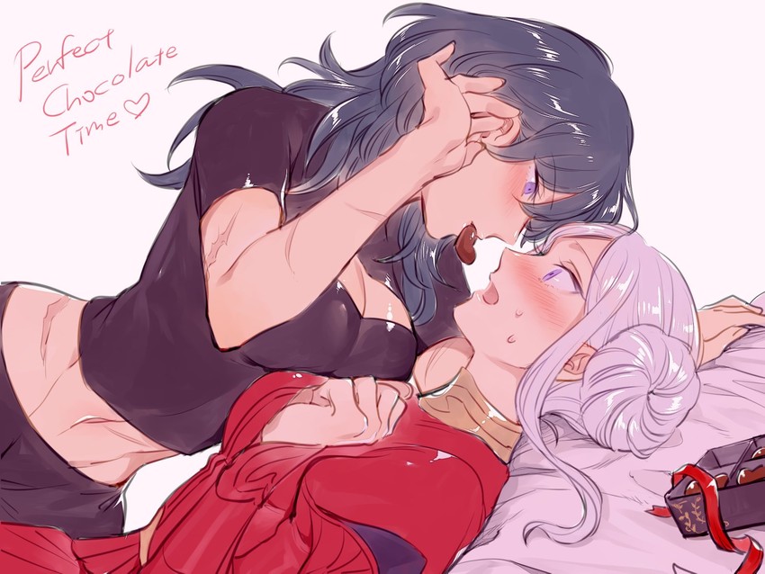 female byleth and edelgard von hresvelg (fire emblem and 1 more) drawn by mizuno_(iori-amu)