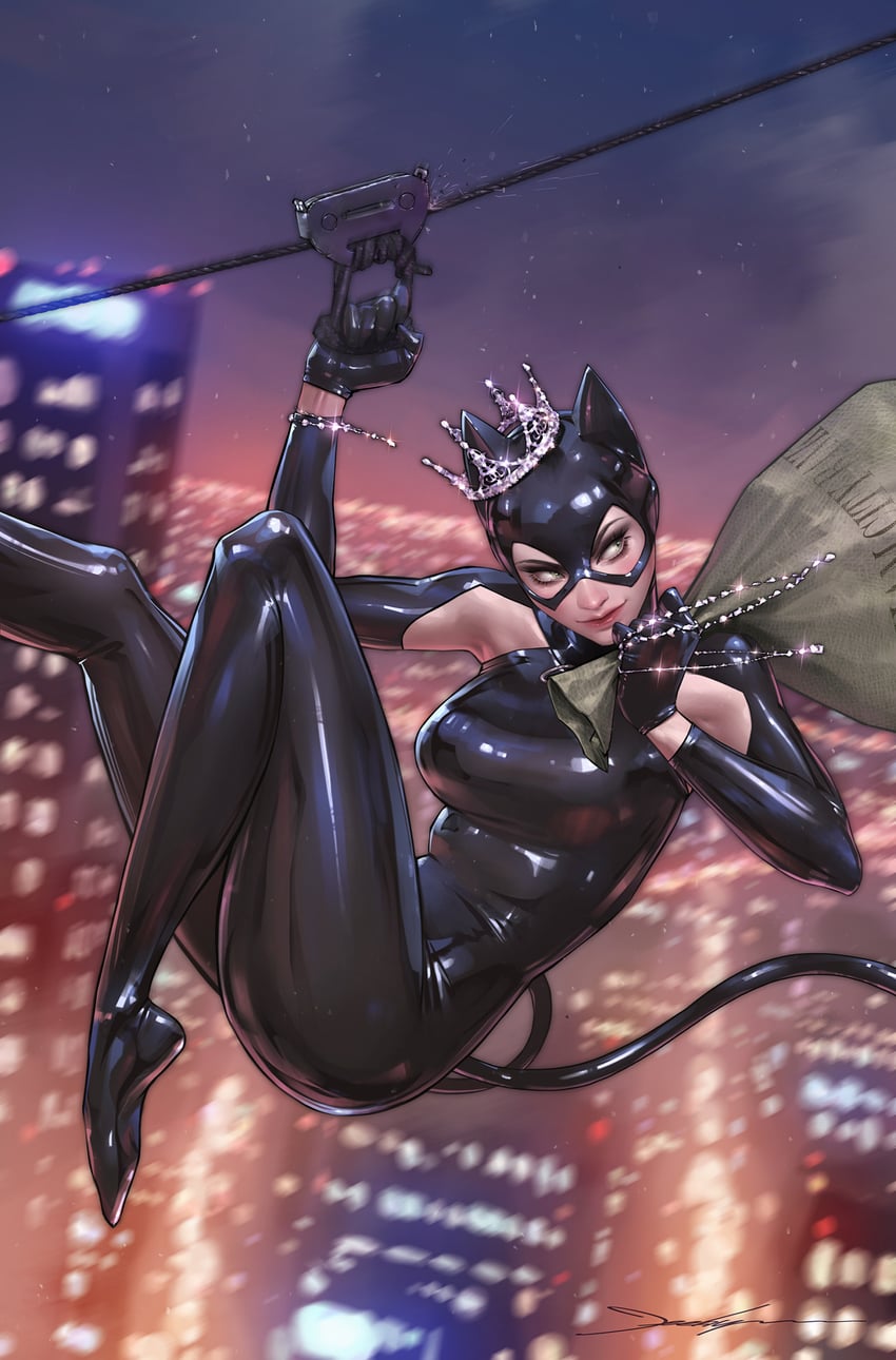 catwoman and selina kyle (dc comics) drawn by jee-hyung_lee