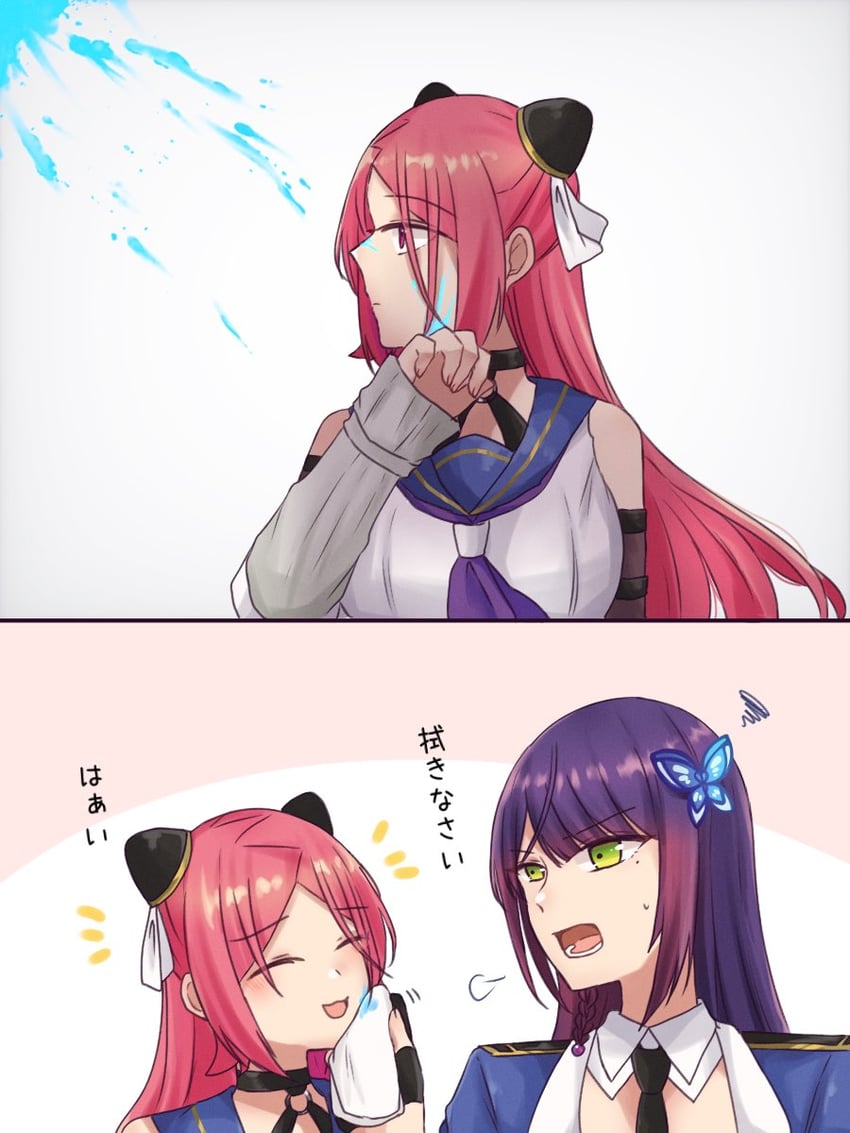 funada kiito and shiba tomoshibi (assault lily) drawn by nigari_(ngari_0115)