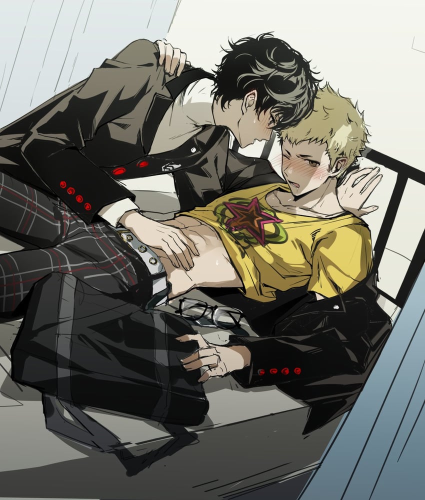 amamiya ren and sakamoto ryuuji (persona and 1 more) drawn by mu6051718