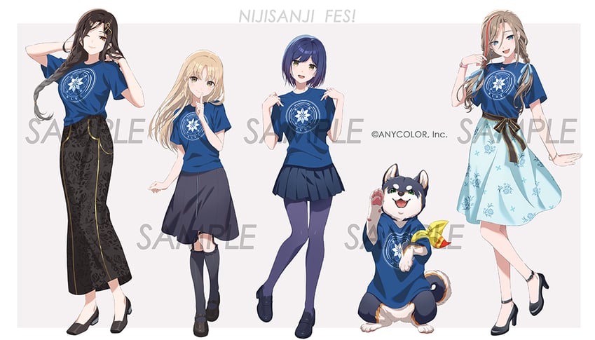 sister claire, shizuka rin, shirayuki tomoe, kurusu natsume, and kuroi shiba (nijisanji) drawn by dolustoy