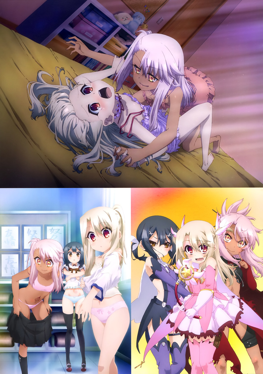 illyasviel von einzbern, chloe von einzbern, miyu edelfelt, prisma illya, and magical ruby (fate and 1 more)