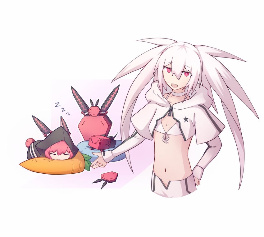 white rock shooter and nafhe (black rock shooter) drawn by mehyuew39
