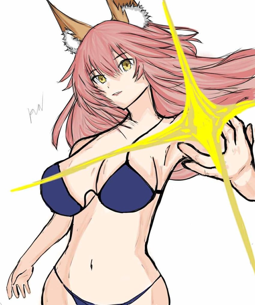 tamamo and tamamo no mae (fate and 1 more) drawn by pun26901374