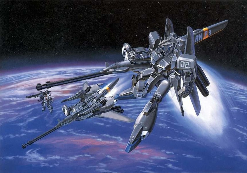 zeta plus, fazz, and zeta plus c1 (gundam and 1 more) drawn by ishibashi_ken'ichi