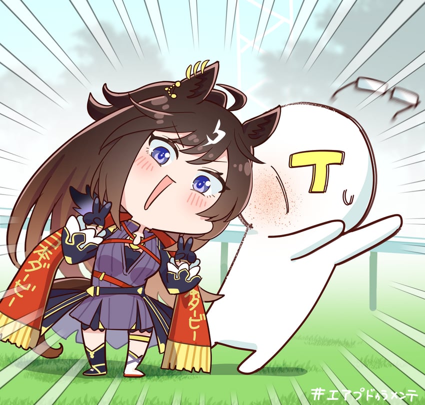 trainer, t-head trainer, and duramente (umamusume) drawn by allitell