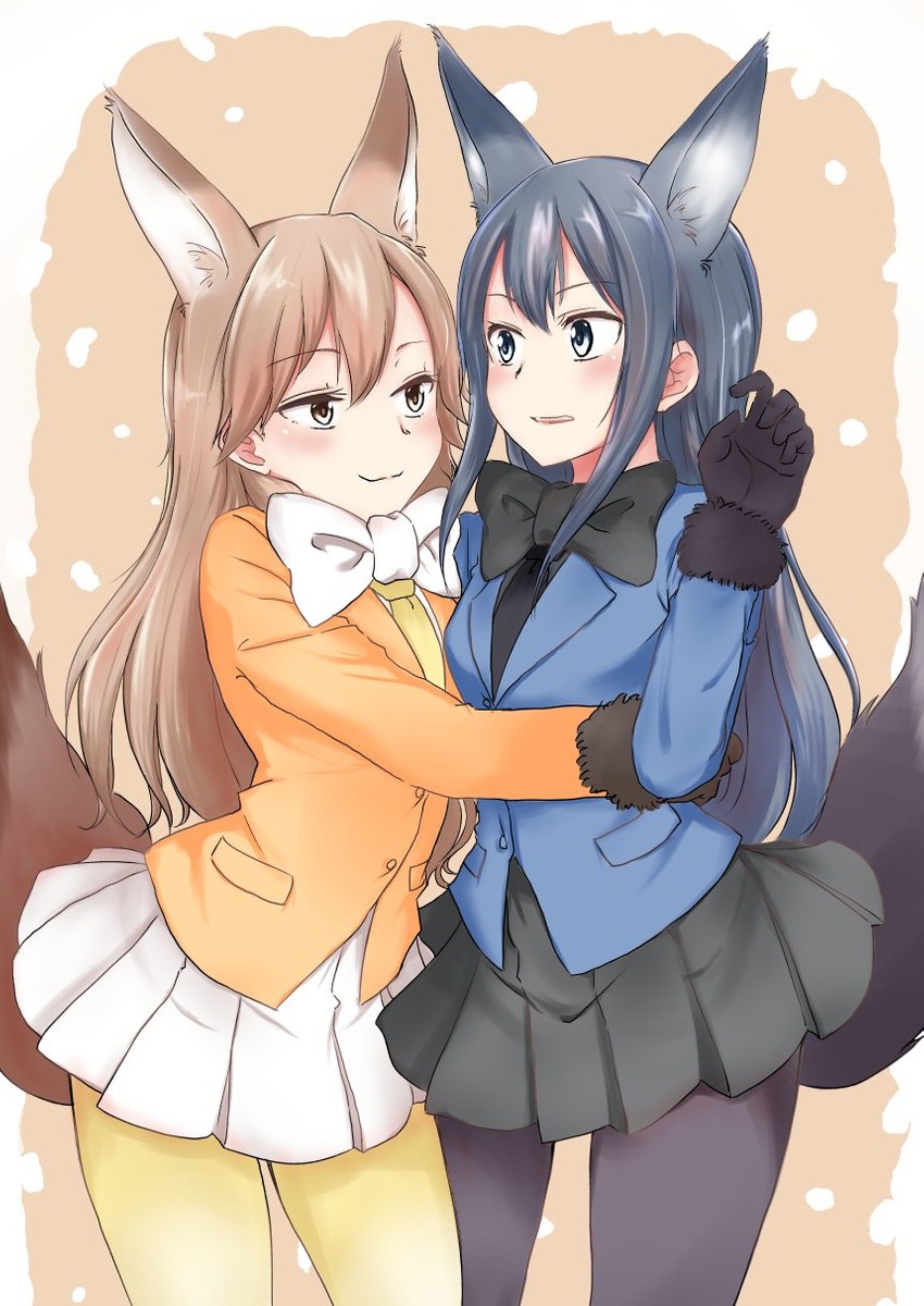 asashio, arashio, silver fox, and ezo red fox (kantai collection and 1 more) drawn by rakisuto