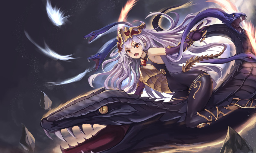 medusa and medusiana (granblue fantasy and 1 more) drawn by eruthika