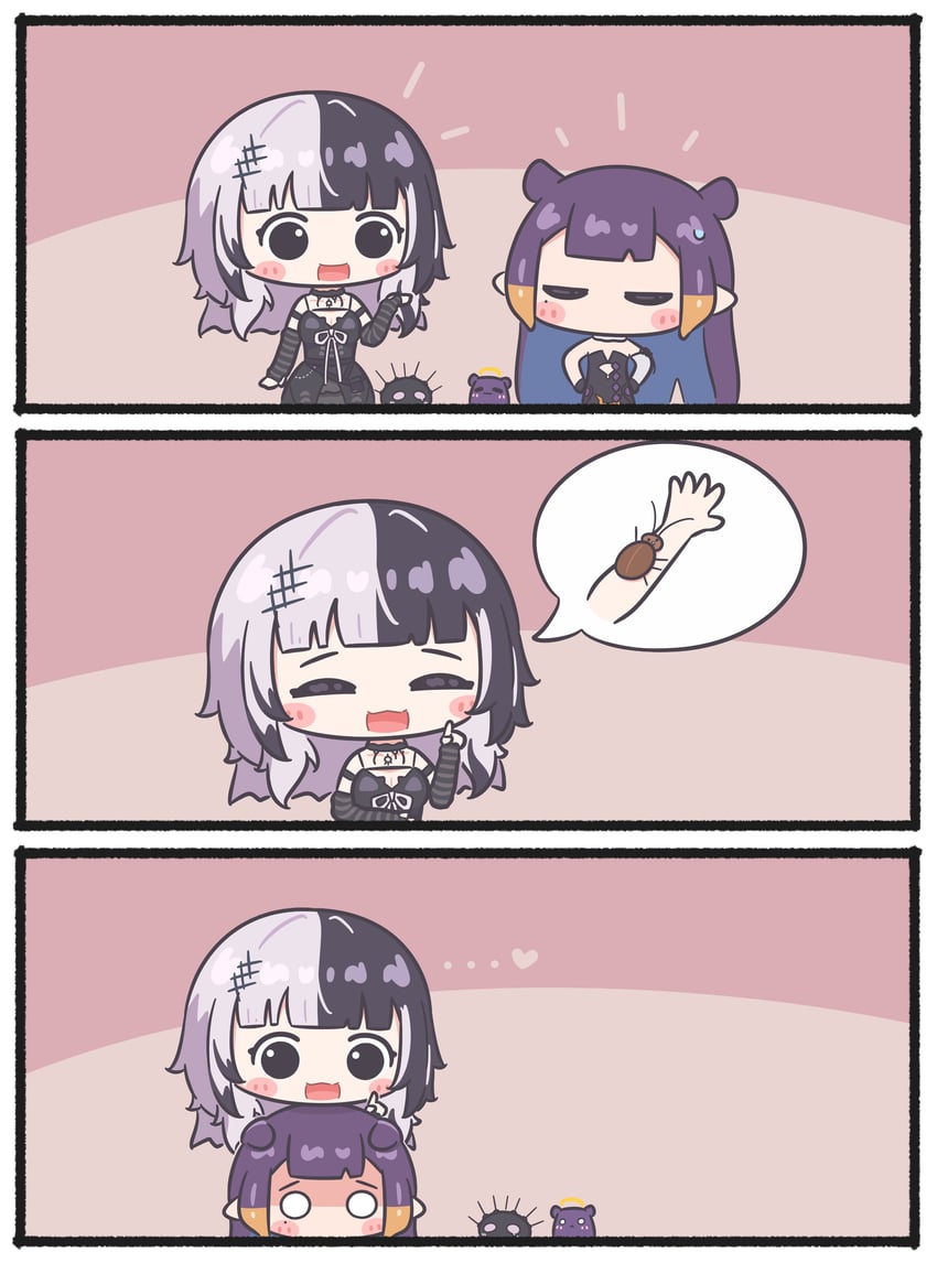 ninomae ina'nis, shiori novella, takodachi, and yorick (hololive and 1 more) drawn by mpien