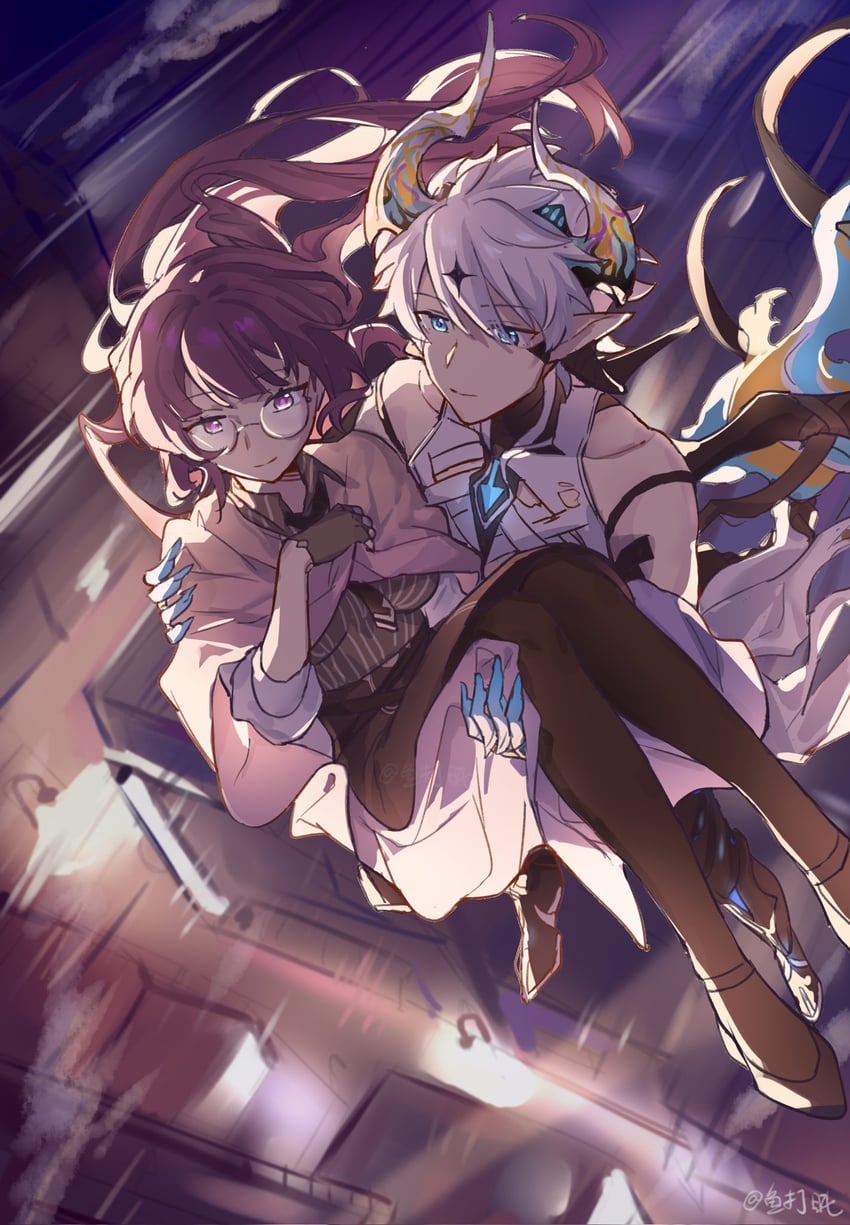 kevin kaslana and mei (honkai and 1 more) drawn by yuuz123