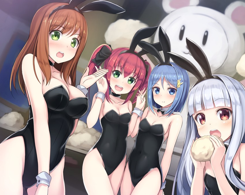 orimiya yui, hiiragi tsumugi, mano sakurako, hirose koharu, and melo (alternative girls) drawn by kageira
