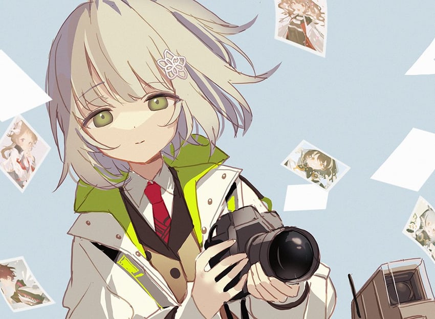 exusiai, angelina, eyjafjalla, tomimi, magallan, and 2 more (arknights) drawn by awa_iro