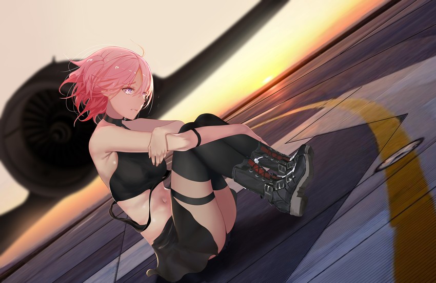 fujimaru ritsuka (fate and 1 more) drawn by xufeeg