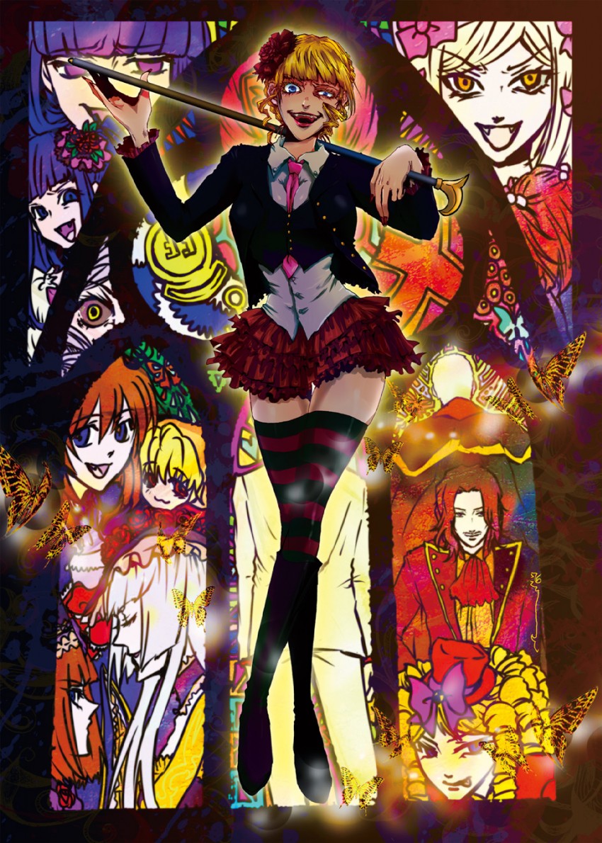 beatrice, ushiromiya battler, ushiromiya ange, frederica bernkastel, ushiromiya maria, and 10 more (umineko no naku koro ni) drawn by zonsters