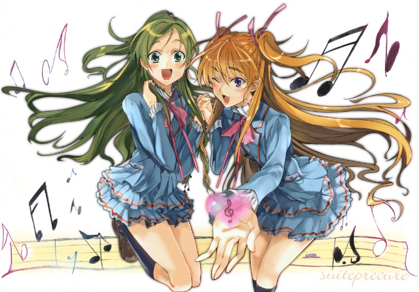 houjou hibiki and minamino kanade (precure and 1 more) drawn by hareta
