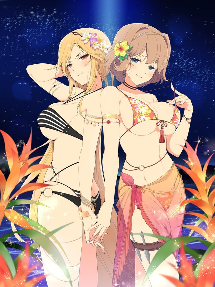 kumi and kurohoro (senran kagura and 1 more) drawn by yaegashi_nan