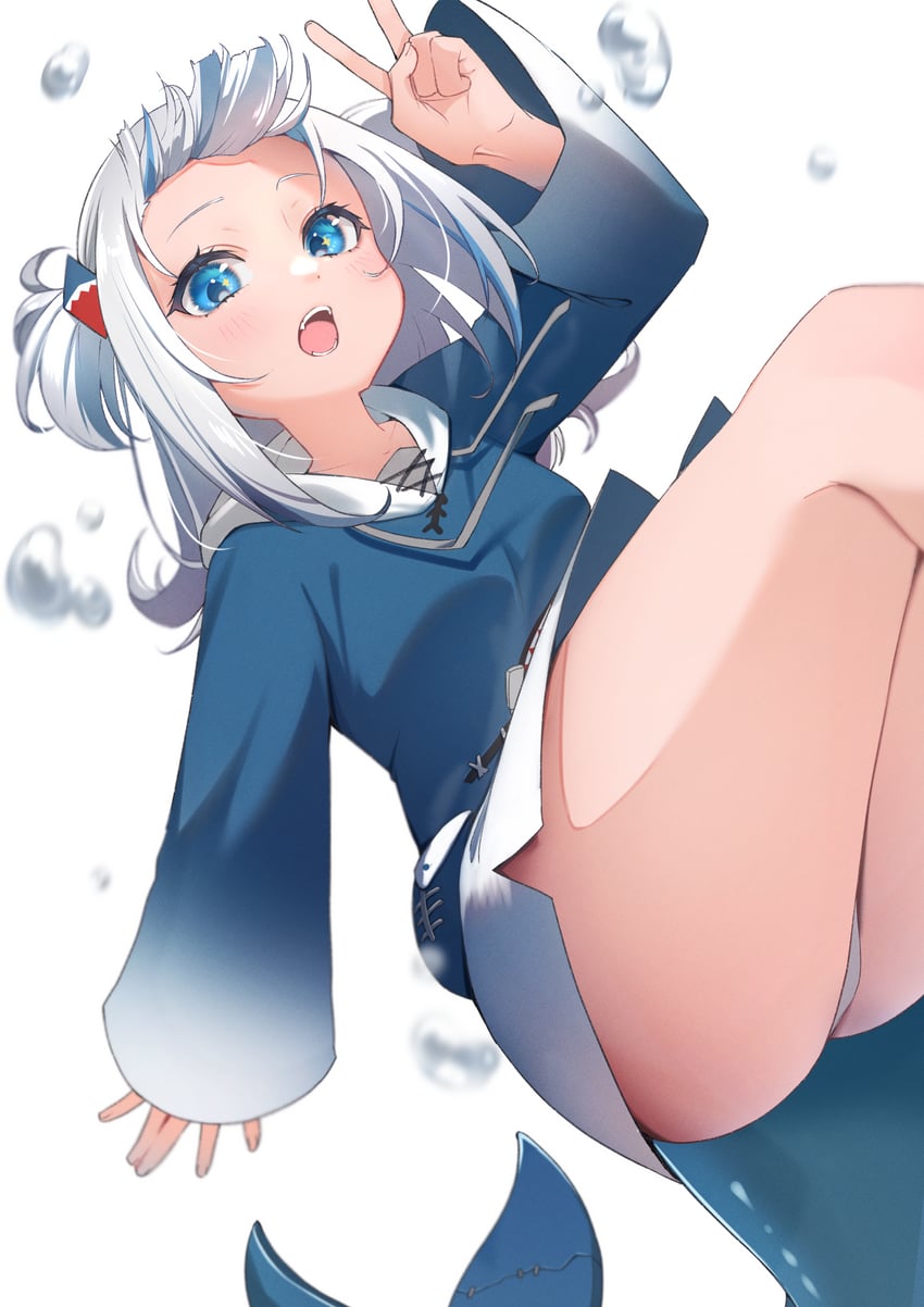 gawr gura (hololive and 1 more) drawn by skoll_world