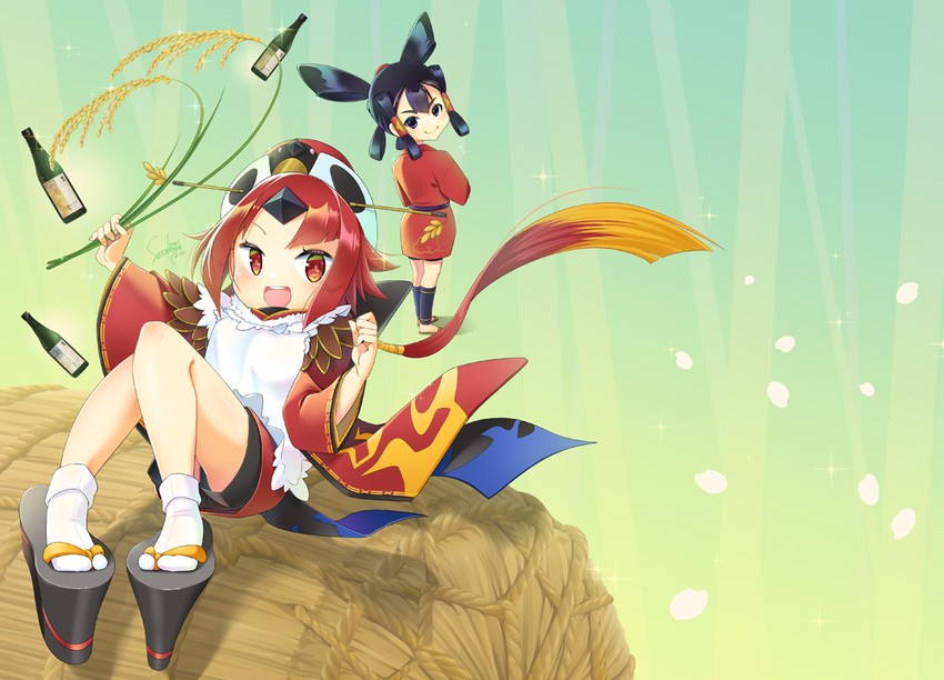 beni-enma and sakuna-hime (fate and 2 more) drawn by sasatsuyu
