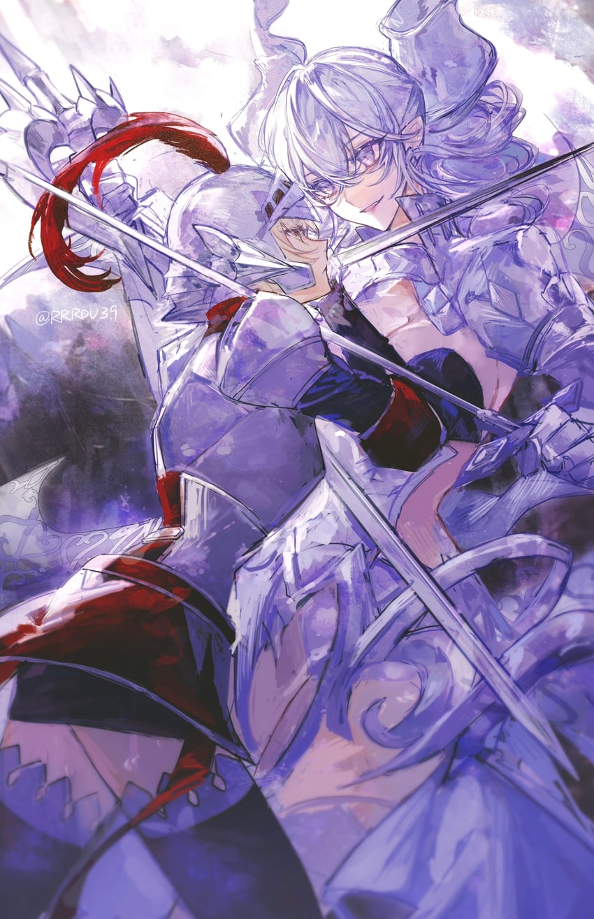 lovely labrynth of the silver castle, knight, and lady labrynth of the silver castle (yu-gi-oh!) drawn by naoki_(2rzmcaizerails6)