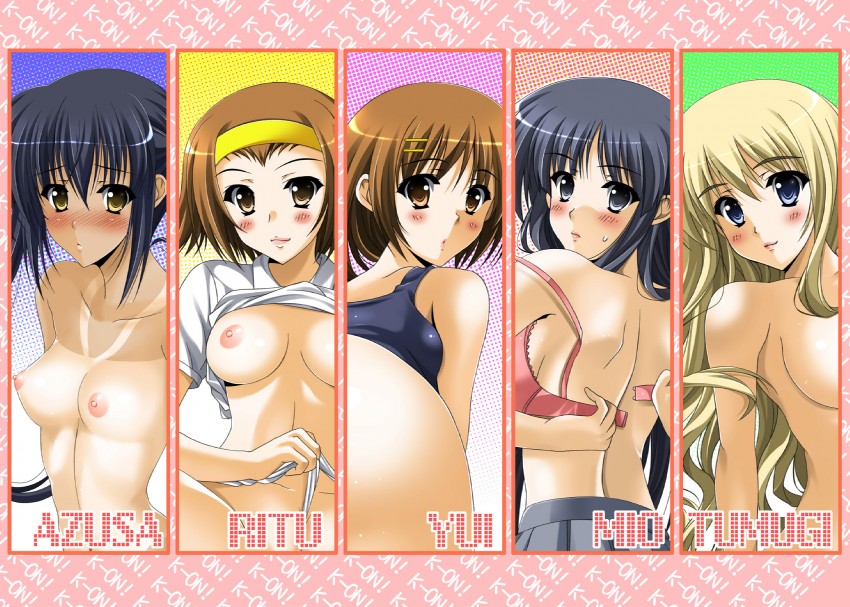 akiyama mio, nakano azusa, hirasawa yui, tainaka ritsu, and kotobuki tsumugi (k-on!) drawn by oda_ken'ichi