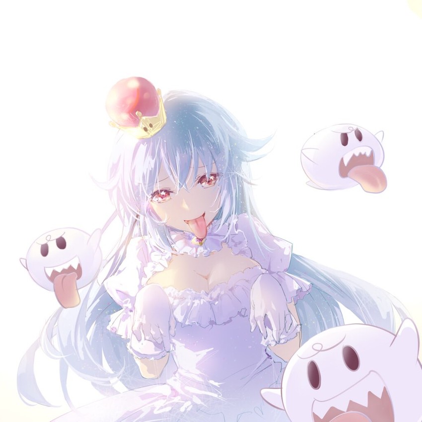 princess king boo and boo (mario and 2 more) drawn by jokanhiyou