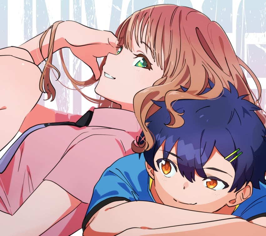 minami yume and asanaka yomogi (gridman universe) drawn by shirop_imas