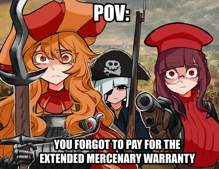 landsknecht, condottiere, and pirate (original) drawn by centurii-chan