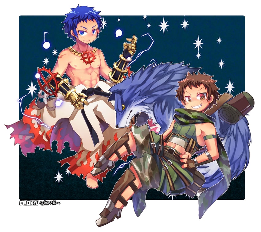 ranger and sura (ragnarok online) drawn by emon-yu