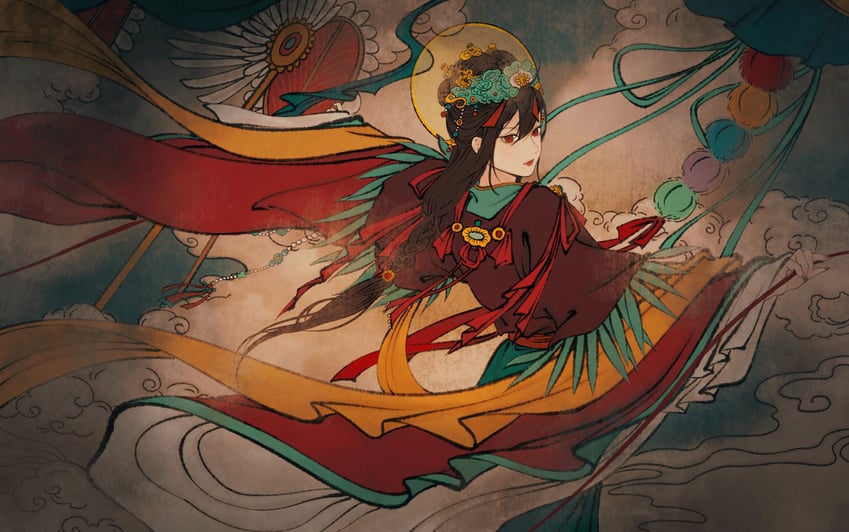 yuezheng ling (vocaloid and 1 more) drawn by lu_nulu