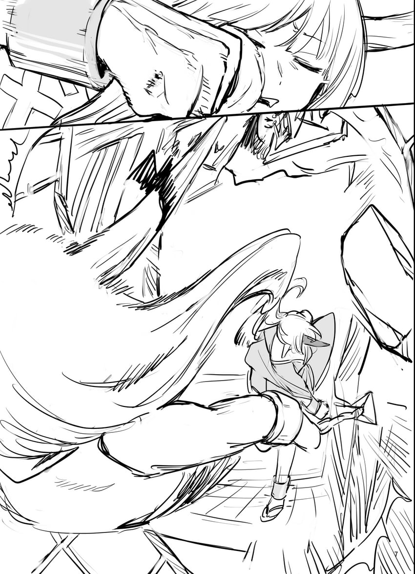 ibuki suika and hoshiguma yuugi (touhou) drawn by risui_(suzu_rks)