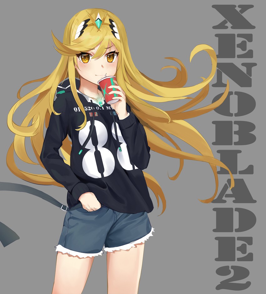 mythra (xenoblade chronicles and 1 more) drawn by kiiro_kimi