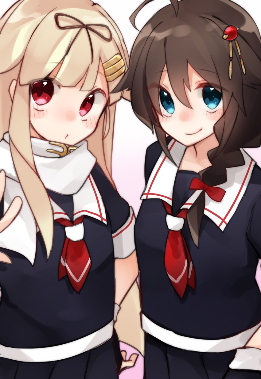 shigure, yuudachi, shigure kai ni, and yuudachi kai ni (kantai collection) drawn by tsumikitsuki_(katsuobushi)