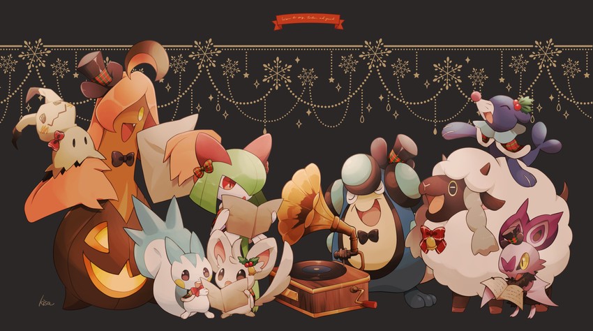 kirlia, mimikyu, popplio, pachirisu, wooloo, and 4 more (pokemon) drawn by kisa_(kisa-kisa5900)