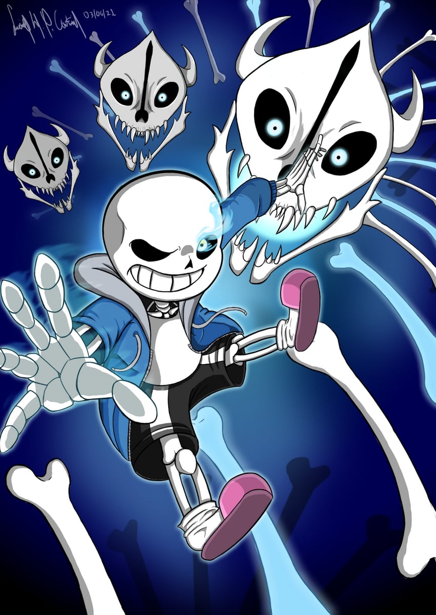 sans (undertale) drawn by lupeco98