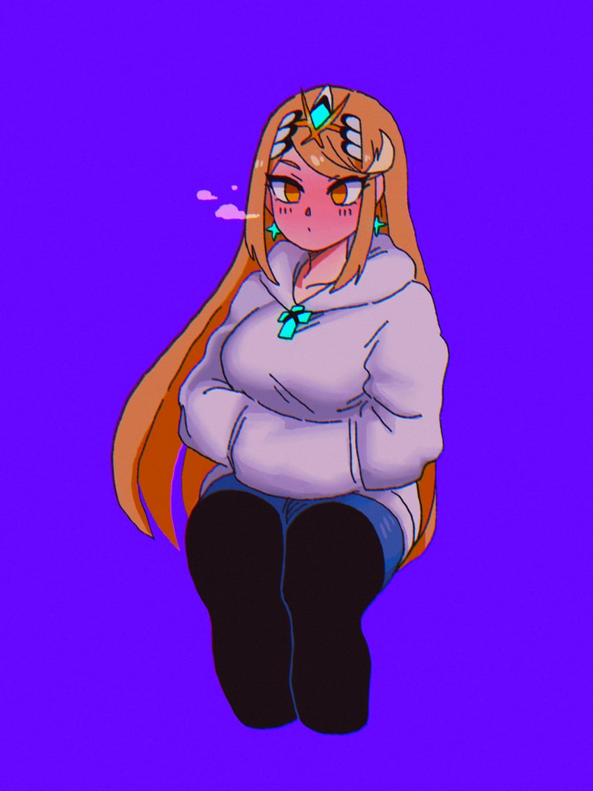 mythra (xenoblade chronicles and 1 more) drawn by hachinos_ssb