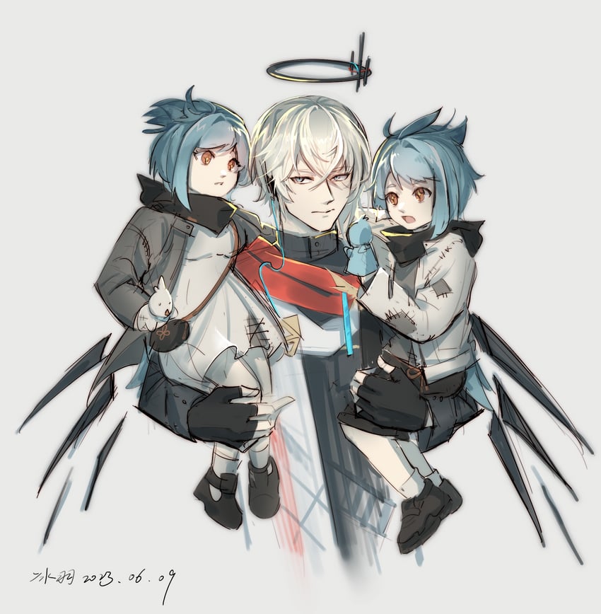 executor, executor the ex foedere, estara, and erendel (arknights) drawn by bingyu460
